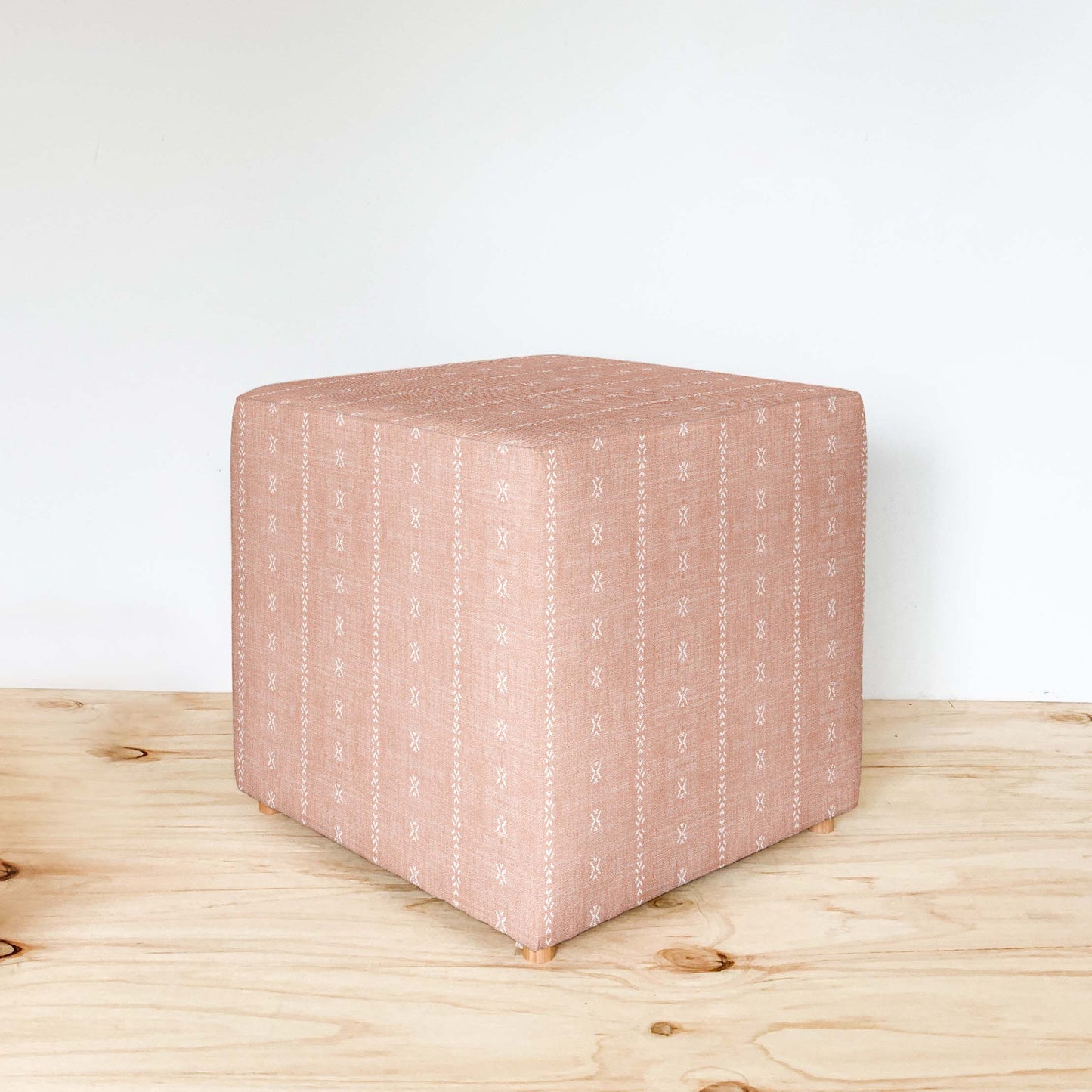 PLAYA TRIBAL PINK CUBE OTTOMAN